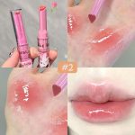 ⁦3 Colors Jelly Lipstick, Tinted Lip Gloss Heart Shape Lip Stain, Mirror Hydrating Jelly Love Lipstick, Long Lasting Moisturizing Tinted Lip Balm, Non-sticky (A)⁩ - الصورة ⁦3⁩