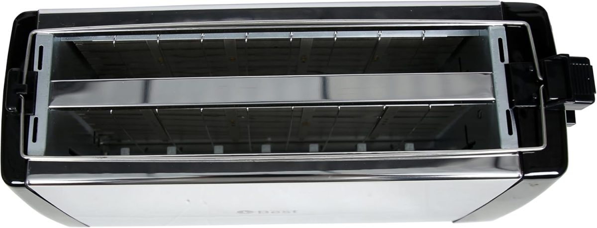 ⁦Techno Best 1300W 4 Slice Stainless Steel Electric Toaster/Efficient Breakfast Toasting/Breakfast machine with Browning control/Black Grey/BET-02S⁩ - الصورة ⁦4⁩
