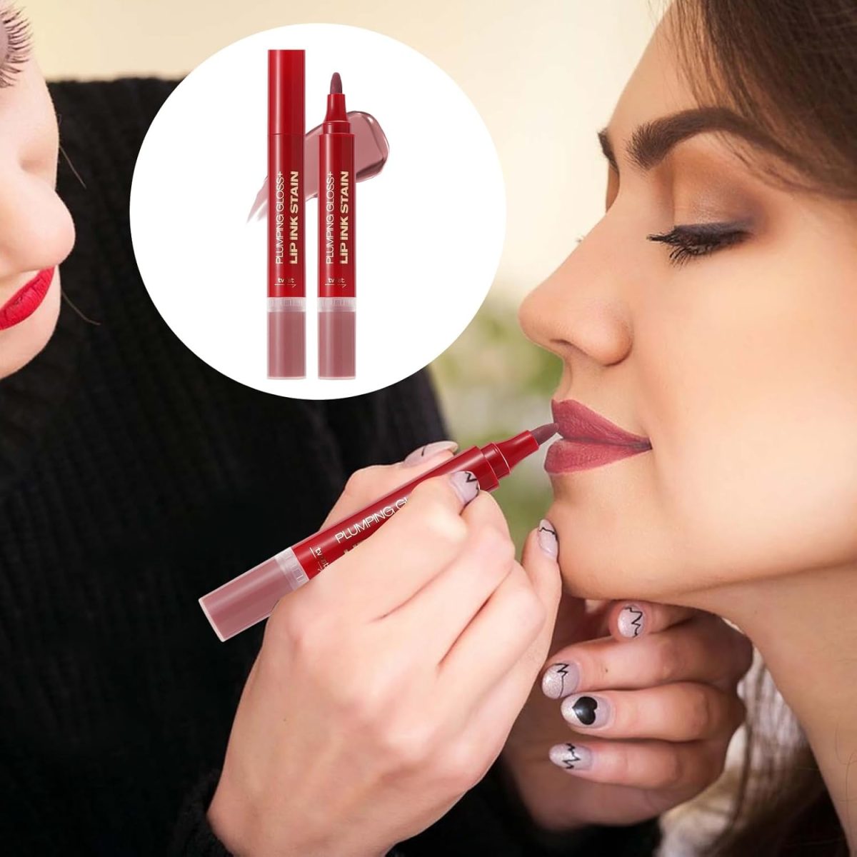 ⁦Lip Oil and Liner Set | Tinted Lip Oil and Liner Combo,Moisturizing Nourishing Beauty Makeup Cosmetics for Friends Family Sister Girls Wife Women⁩ - الصورة ⁦9⁩