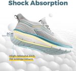 ⁦FitVille Men's Wide Walking Shoes Athletic Sneakers Lightweight Workout Slip-on Shoes for Flat Feet - Cloud Strider V1⁩ - الصورة ⁦2⁩