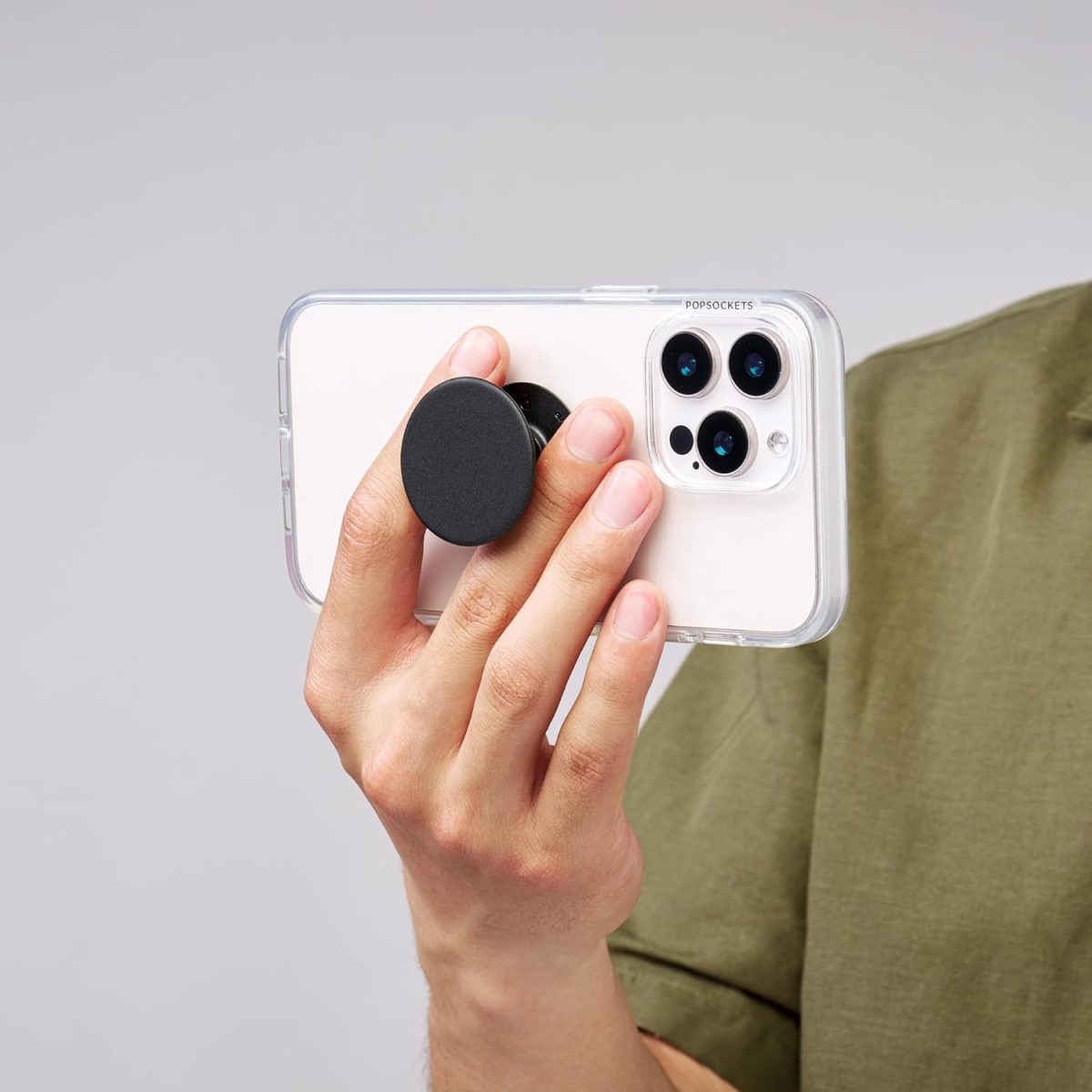 ⁦Popsockets: Popgrip With Swappable Top For Phones & Tablets - Black⁩ - الصورة ⁦5⁩