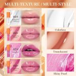 ⁦LBOYLOVE® 4 PCS Tinted Lip Oil, Big Brush Head Long Lasting Hydrating Shimmery Transparent, Lip Plumper Lipgloss, Long Lasting Shimmer Plumping Lipgloss For Women and Teenage Girls (Set A)⁩ - الصورة ⁦3⁩
