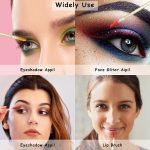 ⁦NALACAL Disposable Crystal Lip Brushes Stick, 100 Pcs Lip Gloss Brushes Lipstick Applicator, Makeup Beauty Brushes for Lipstick Lip Gloss Lip Mask Eyeshadow, Yellow⁩ - الصورة ⁦2⁩