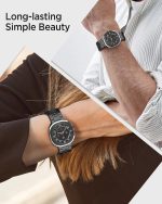 ⁦Newentor No Gaps Bands Compatible with Samsung Galaxy Ultra 2025 Strap Stainless Steel Metal Replacement Watch 8 47mm Strap Women Men Black⁩ - الصورة ⁦8⁩