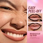 ⁦قلم تحديد شفاه قابل للتقشير، تاتو شفاه مقاوم للماء ويدوم طويلا مع ملقط، لمسة نهائية غير لامعة، احمر⁩ - الصورة ⁦5⁩