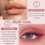 ⁦Gireatick 12 Colors High Pigmented Smooth Lip Liner Set, Long Lasting Fade Resistant Lip Pencil, Smudge-proof & Waterproof Red Nude Matte Velvet Lipstick Pen, Professional Lip Liner Set⁩ - الصورة ⁦3⁩