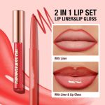 ⁦Lip Makeup Set, Matte Lip Liner With Nourishing Lip Oil Lip Gloss Set, Long-Lasting And Hydrating 2 IN 1 Makeup Set, Beauty Daily Cosmetics Gift for Girls⁩ - الصورة ⁦5⁩