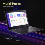 ⁦acer Chromebook 311 11.6" HD Laptop, Intel Celeron N4500 Processor, 4GB LPDDR4X RAM, 224GB Storage (64GB eMMC+160GB Docking Station Set), Intel UHD Graphics, Wi-Fi 5, Chrome OS, Black⁩ - الصورة ⁦9⁩