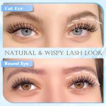 ⁦PHKERATA Natural Lash Clusters Wispy Eyelash Clusters 110Pcs Cluster Eyelash Extensions C Curl Individual Lashes 10-16MM Mix Length Natural Look Lashes Clusters with Thin Lash Band⁩ - الصورة ⁦2⁩