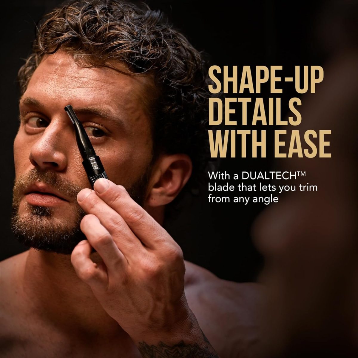 ⁦WAHL Manscaper ® 2 in 1 Lithium Battery Tactical® Dual Sided Eyebrow and Nose Hair Trimmer for Men⁩ - الصورة ⁦4⁩
