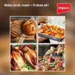 ⁦Impex - 45 Liter Electric Oven, Rotisserie Function | Baking, Toasting & Grilling | 1800W - OV 2902 | امبكس - فرن كهربائي 45 لتر ، وظيفة المشواة | الخبز والتحميص والشوي | 1800 واط⁩ - الصورة ⁦6⁩