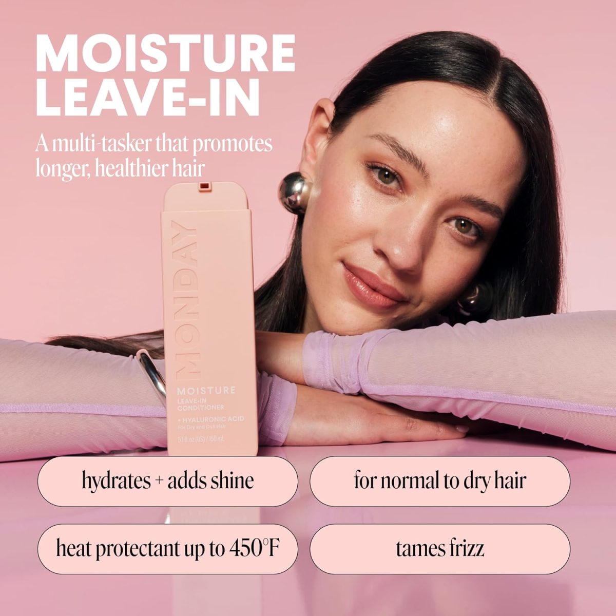 ⁦MONDAY HAIRCARE Moisture Leave-in Conditioner 5 Oz⁩ - الصورة ⁦3⁩
