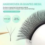 NAGARAKU W Eyelash Extension 3D Volume Premade 0.07mm C curl 8-12mm mix Faux Mink Matte Black Cluster Easy Fanning yy Eye Lashes - الصورة 3