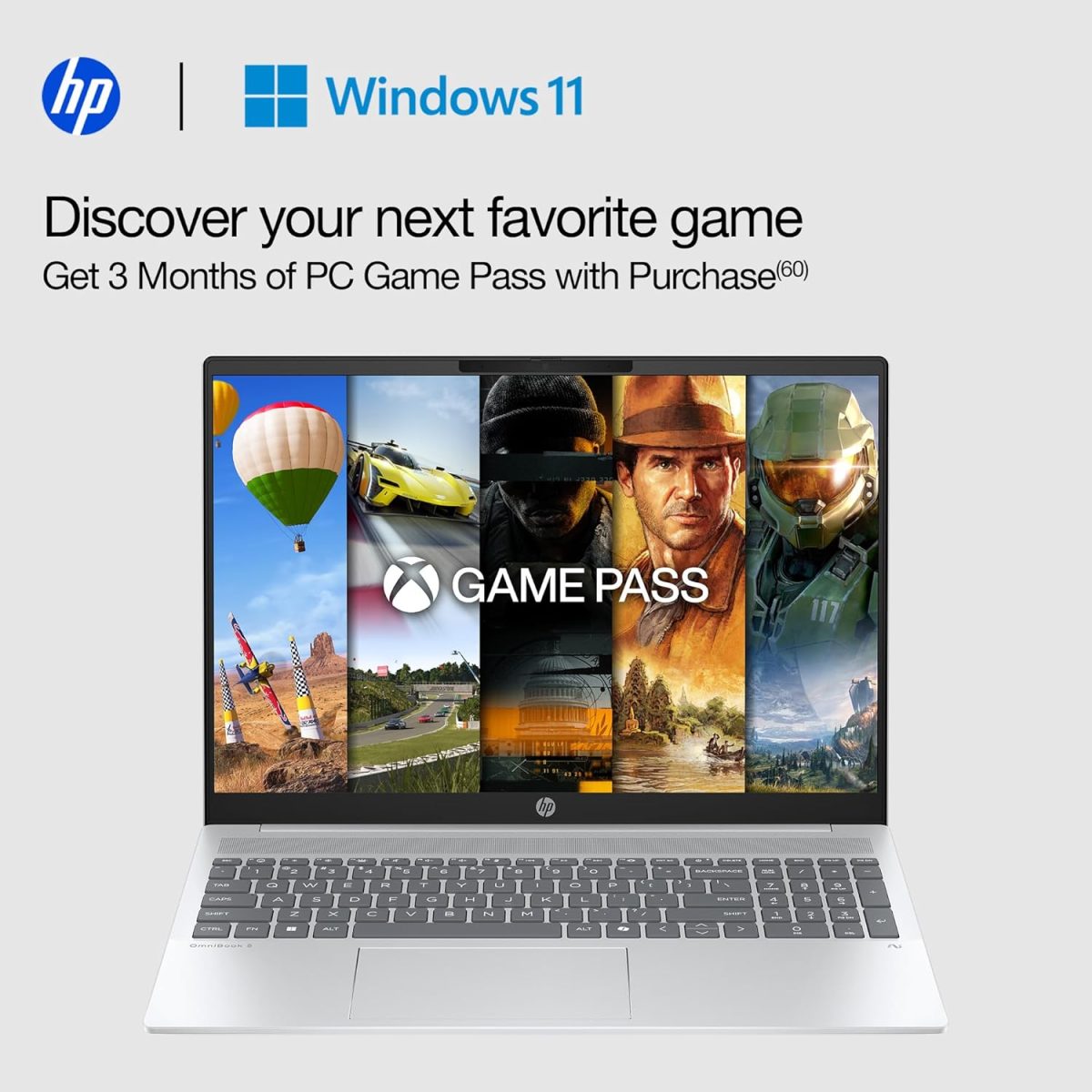 ⁦HP Pavilion 16" Touchscreen Laptop, AMD Ryzen 7 8840U, WUXGA (1920 x 1200), 16GB LPDDR5-6400Mhz RAM, 1TB PCIe SSD, Copilot PC, Wi-Fi 6, 1080p Webcam, Windows 11, w/Office 365⁩ - الصورة ⁦7⁩