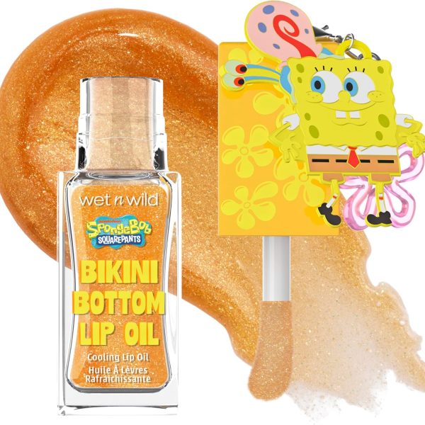 زيت شفاه كولين بتصميم سبونج بوب من ويت ان وايلد، زيت شفاه مغذي بلمسة نهائية لامعة، لون ايم ريدي