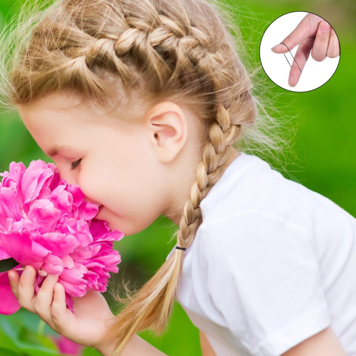 ⁦1000 Mini Rubber Bands Soft Elastic Bands for Kid Hair Braids Hair⁩ - الصورة ⁦4⁩
