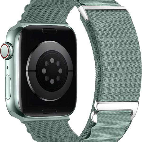 SUIMUMU Compatible with Apple Watch 10/9/8/7/6/5/4/3/Ultra/SE, Nylon Braided Strap for iWatch Series 44mm 45mm 46mm/49mm/40mm 41mm 42mm Stretchy Replacement Sport Loop Straps