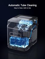 ⁦HiCOZY Clear View Ice Maker Countertop, Self-Cleaning Ice Machine with Ambient Lights, Ice in 6Mins, 26 lbs/Day, 2 Sizes of Bullet Ice for Apartment/Kitchen/Office/Home Bar⁩ - الصورة ⁦8⁩