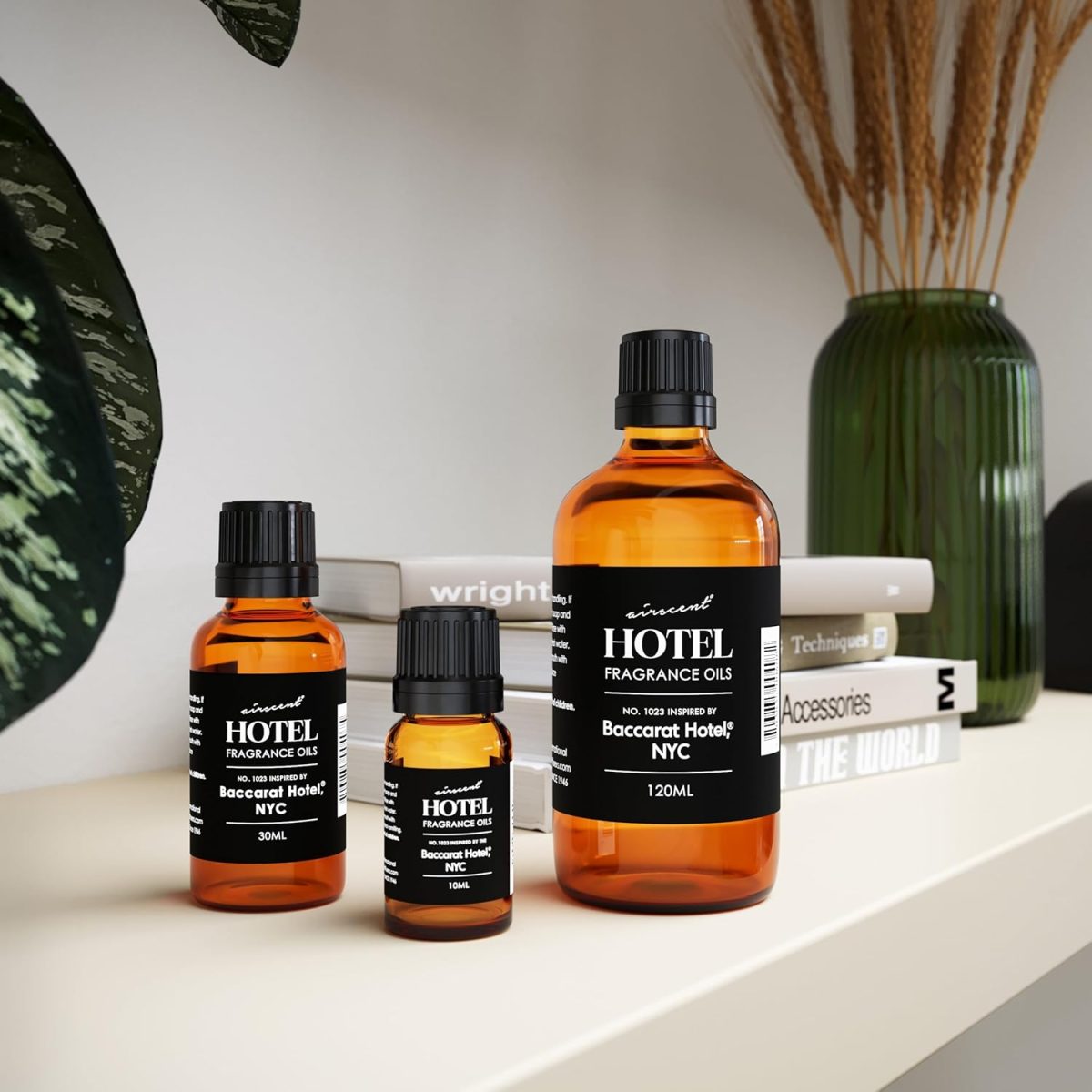 ⁦AirScent Hotel Diffuser Oil No. 1023 Inspired by The Baccarat Hotel Scent - Love Affair Fragrance Oil for Ultrasonic and Waterless Diffusers and Crafting - 10 mL, 0.34 fl oz Glass Bottle with Dropper⁩ - الصورة ⁦4⁩