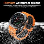 ⁦سوار سيليكون سريع الفك متوافق مع ساعة سامسونج جالكسي الترا، أساور رياضية ناعمة مزدوجة اللون قابلة للتعديل لساعة جالكسي الترا 47 ملم، سوار جيد التهوية ومقاوم للماء⁩ - الصورة ⁦5⁩