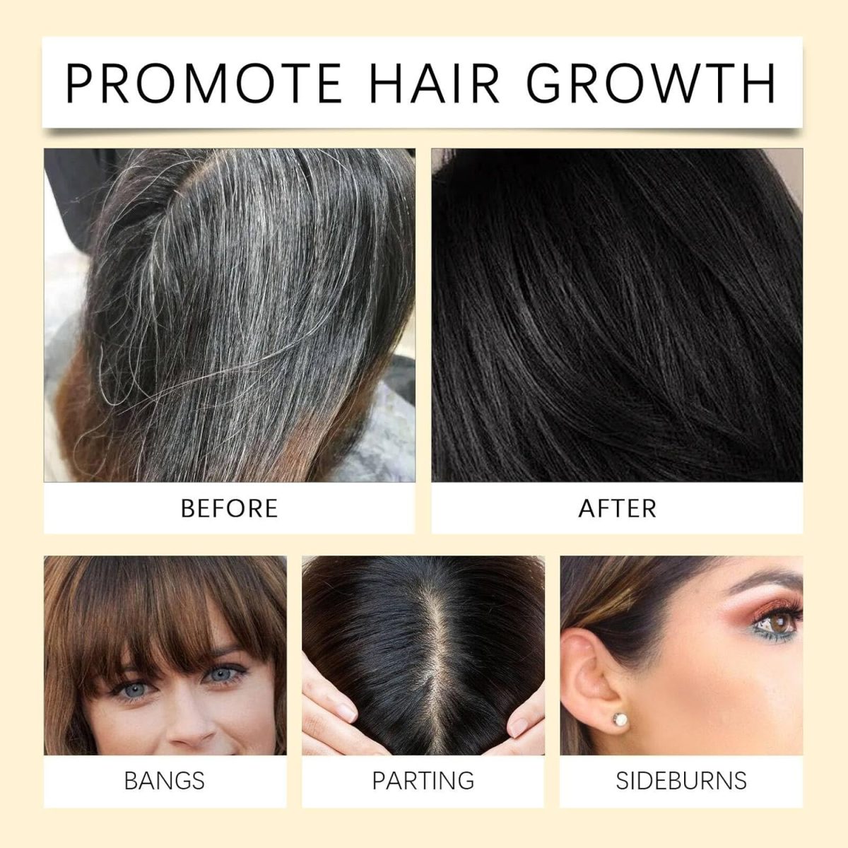 ⁦Safe and Convenient Comb Hair Dye,2-in-1 Hair Dye Comb,Fast-Acting Comb-Over D/ye,Waterproof and Sweat-Proof H/air D/ye C/omb,H/air Color Stick,Portable Ha/ir Colouring Cream(Black, 01#)⁩ - الصورة ⁦6⁩