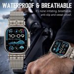 ⁦KASTWAVE Magnetic Milanese Loop Ban, Compatible with Apple Watch Band Ultra 2/Ultra 49mm 46mm 45mm 44mm Men Women, Adjustable Strap, for iWatch SE Series 10/9/8/7/6/5/4⁩ - الصورة ⁦4⁩