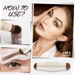 ⁦Dual-Color Eyebrow Powder, One Step Eyebrow Stamp-Brow Powder & Hairline Powder, All-day Wear Effortlessly, Waterproof & Smudge-proof⁩ - الصورة ⁦5⁩