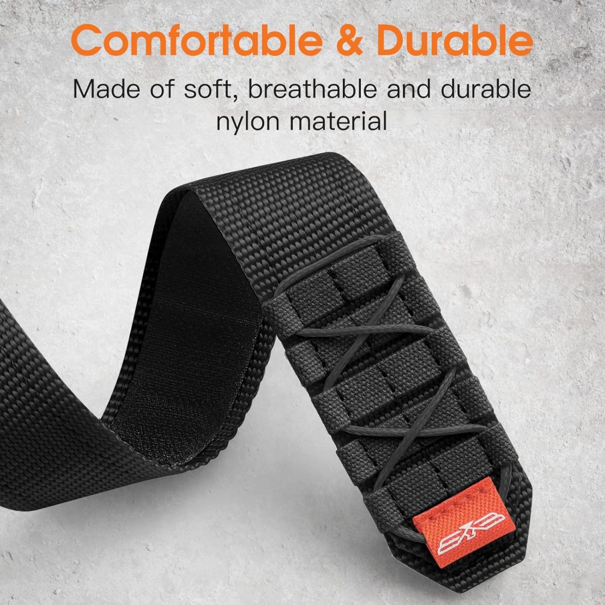 ⁦Bandletic R-Nylon Band Compatible with Apple Watch Bands 44mm 45mm 49mm 42mm for Men, Rugged Tactical Militray Sport Loop Strap for iWatch Band Ultra 2 SE Series 9 8 7 6 5 4 3 2 1⁩ - الصورة ⁦4⁩