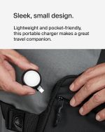 ⁦Belkin BoostCharge Portable USB-C Apple Watch Charger - MFi-Certified USB-C Charger for Apple Watch Series 9, Series 8, Series 7, Ultra, & More - Compatible w/MacBook, iPhone 15, & More - Black⁩ - الصورة ⁦5⁩