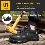 ⁦Steel Toe Safety for Men Lightweight Work Sneaker Comfortable Puncture Proof And Fashion For Work.⁩ - الصورة ⁦3⁩