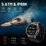 ⁦KOSPET Smart Watch for Men, 60 Days Extra-Long Battery, 50M Waterproof for Swimming, Rugged Military Full Metal Body Smartwatch, 1.43” AMOLED Always-On Display Fitness Watch（Answer/Make Calls）AI Voice⁩ - الصورة ⁦4⁩
