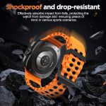 ⁦سوار سيليكون سريع الفك متوافق مع ساعة سامسونج جالكسي الترا، أساور رياضية ناعمة مزدوجة اللون قابلة للتعديل لساعة جالكسي الترا 47 ملم، سوار جيد التهوية ومقاوم للماء⁩ - الصورة ⁦6⁩