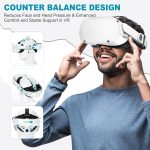 ⁦Hurra Head Strap with Battery for Oculus Quest 2, 10000mAh Fast Charging Battery Pack Extend 8H Playtime, Counter Balance Adjustable Elite Strap Replacement Accessories Enhanced Comfort Support in VR⁩ - الصورة ⁦4⁩