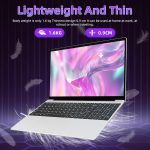 ⁦OMSERVB 15.6" Silver Laptop,12th Gen N95(Up to 3.4Ghz), DDR4 32G RAM, 512GB NVME SSD,Win 11 Pro&Office 2019,Fingerprint Lock,Portable Notebook PC with Backlit KB (32+1T)⁩ - الصورة ⁦7⁩
