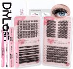 ⁦378Pcs DIY Eyelash Extension Kit, D Curl Lash Clusters Kit, Lash Extension Kit 8-16mm Cluster Eyelash Extensions, with Lash Bond and Seal and Lash Tweezers DIY at Home (DIY Jms007+ Glue Suit)⁩ - الصورة ⁦9⁩
