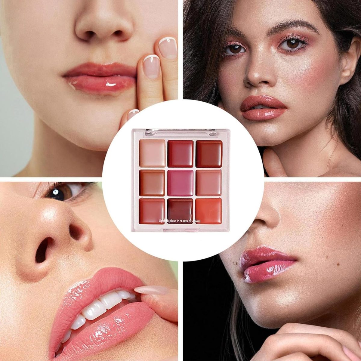 ⁦Lipstick Palette,9 Colors Lip Gloss Sets - Waterproof Long-Lasting Plumper Matte Moisturizing for Professional Everyday Wear Party Makeup Teen Girls⁩ - الصورة ⁦4⁩