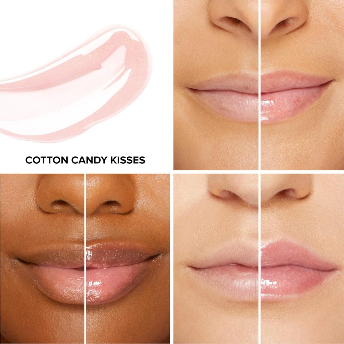 ⁦Too Faced Lip Injection Maximum Plump Extra Strength Lip Plumper Gloss | Hydrating, Volumizing, + Plumping, 0.14 Fl Oz, Cotton Candy Kisses⁩ - الصورة ⁦2⁩
