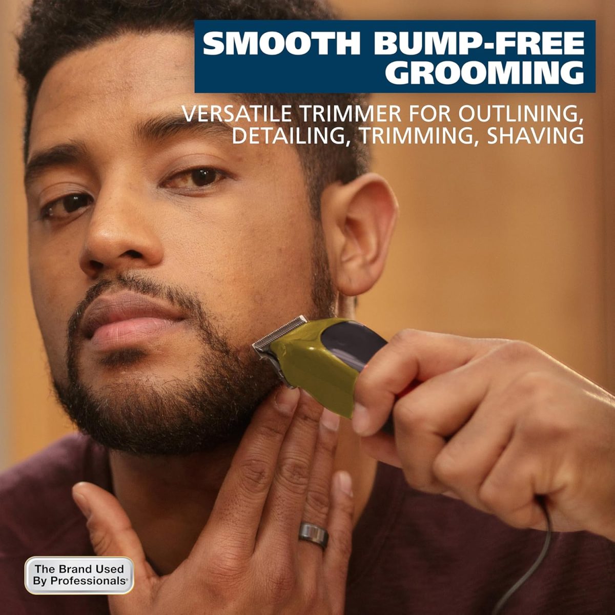 ⁦Wahl T-Pro Corded Compact Beard Trimmer with Diamond Finished T Blade for Bump Free Precision Outlining, Detailing, Trimming, and Shaving - Model 9307-300⁩ - الصورة ⁦7⁩