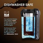 ⁦مبرد قهوة ومشروبات مثلجة اتش سي 3 حاصل على براءة اختراع من هايبر تشيلر، جديد ومحسن واقوى وأكثر متانة! جاهز في دقيقة واحدة، قابل لاعادة الاستخدام للشاي المثلج والنبيذ والمشروبات الروحية والكحول، زجاج⁩ - الصورة ⁦3⁩