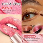 ⁦احمر شفاه بيرل لامع بلون زهري عالي التاثير، احمر شفاه مرطب ناعم وخفيف الوزن، احمر شفاه لامع ماسي مقاوم للماء ويدوم طويلا للنساء⁩ - الصورة ⁦5⁩