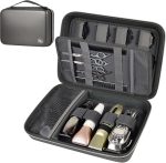Boobowl Hard Travel Case for Hair Clippers, Hair Cutting Barber Supplies Organizer Bag, Trimmer Storage Holder for Ufree/for Wahl Men Razor Guard Grooming Kits -Box Only (Dark Grey)