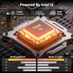 ⁦15.6" Laptop Gaming with Backlit Keyboard - Aluminum Portable Laptop Computer, Core i3 (2C/4T, Up to 3.2GHz), 12GB DDR4 RAM + 512GB NVMe SSD, FHD IPS 180° Viewing Angle, WiFi & Bluetooth-Space Grey⁩ - الصورة ⁦2⁩