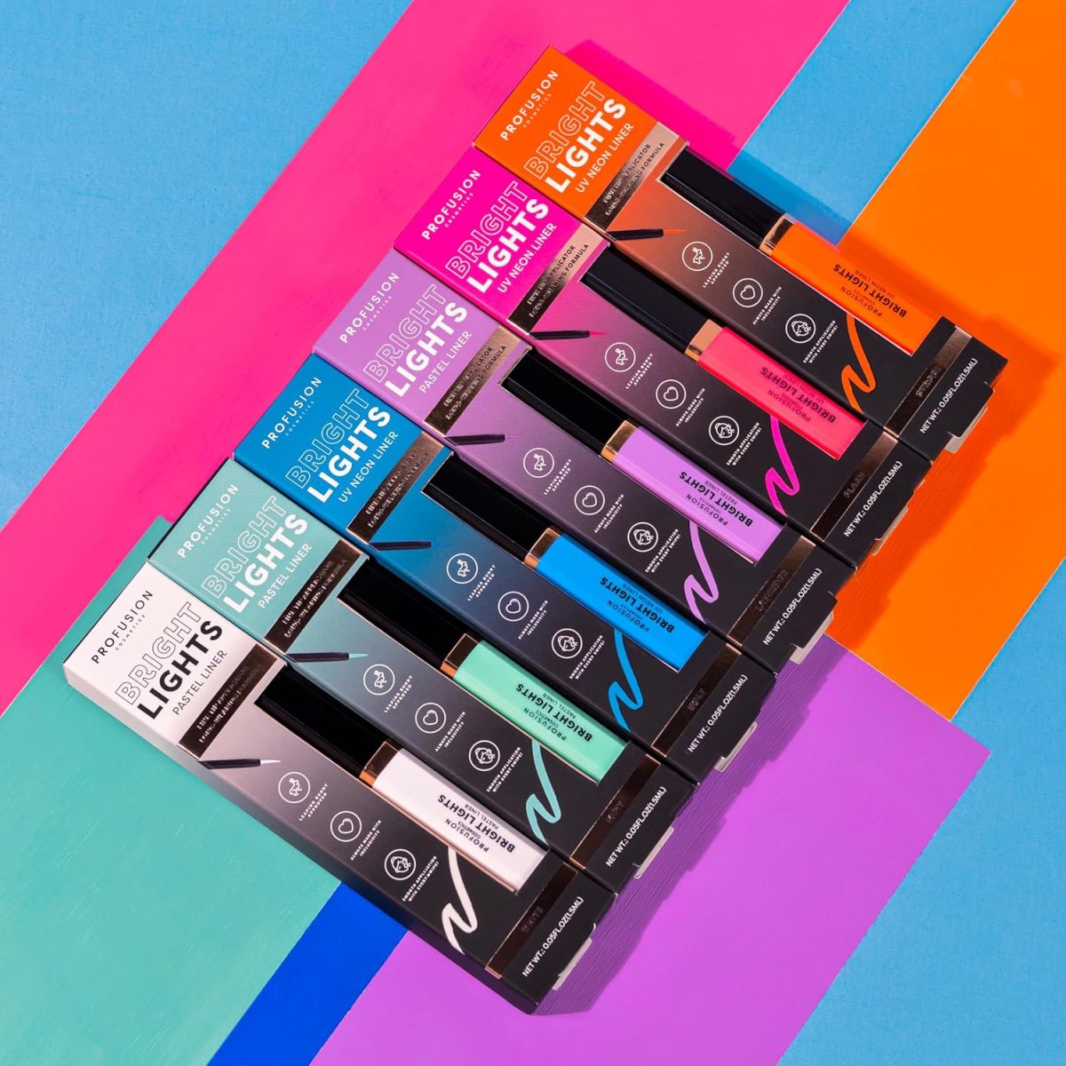 ⁦Profusion Cosmetics Bright Lights Neon & Pastel Graphic Liners, Blue⁩ - الصورة ⁦9⁩