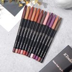⁦Petansy Lip Liner Pencils Set 12 Colors Waterproof Smooth Lip Pencils High Pigmented Lip Liner Set Matte Lipstick Pen⁩ - الصورة ⁦6⁩