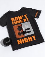 ⁦Minecraft Boys Halloween T-Shirt | Kids Dark Grey Flip Sequin Pumpkin Creeper Villains Tee | Skeleton Seasonal Costume Top⁩ - الصورة ⁦4⁩