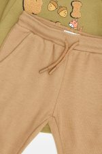 ⁦REDTAG Baby Boys And Brown Printed Jogging Suit (2 Piece)⁩ - الصورة ⁦3⁩