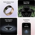 ⁦ULTRAHUMAN Ring AIR – Sleep and Fitness Tracker, Smart Ring for Men and Women, No app fee for standard features, Up to 6 days battery life (Size 8)⁩ - الصورة ⁦7⁩