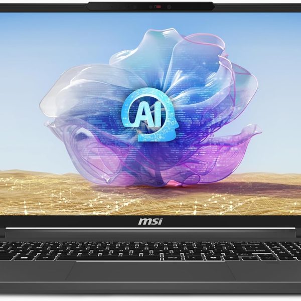 لابتوب من MSI، بمعالج AMD، شاشة 16 إنش، وذاكرة رام 32 جيجابايت