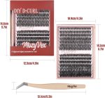 ⁦MozyVex DIY D Curl Lash Clusters Kit 280pcs Wispy & Fluffy Lash Clusters (30D+40D Mix) Cluster Eyelash Extensions Kit with Tweezers 8-16mm False Eyelashes for Natural Volume & Effortless Daily Use⁩ - الصورة ⁦6⁩