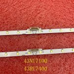 ⁦LED strip(2) For Sam/s.ung UE43N5510 43NU7100 UE43NU7100 UN43NU7100 UE43NU7100U AOT_43_NU7100F UE43NU7120U UE43NU7170U BN96-45954A⁩ - الصورة ⁦2⁩